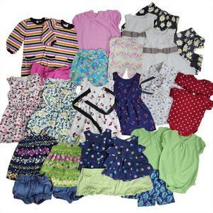 34-Piece Twin Baby Girls Lot of 12-24 Month Spring Summer Twins Clothing Bundle